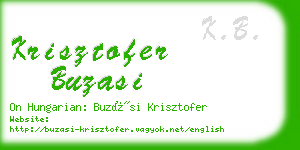 krisztofer buzasi business card